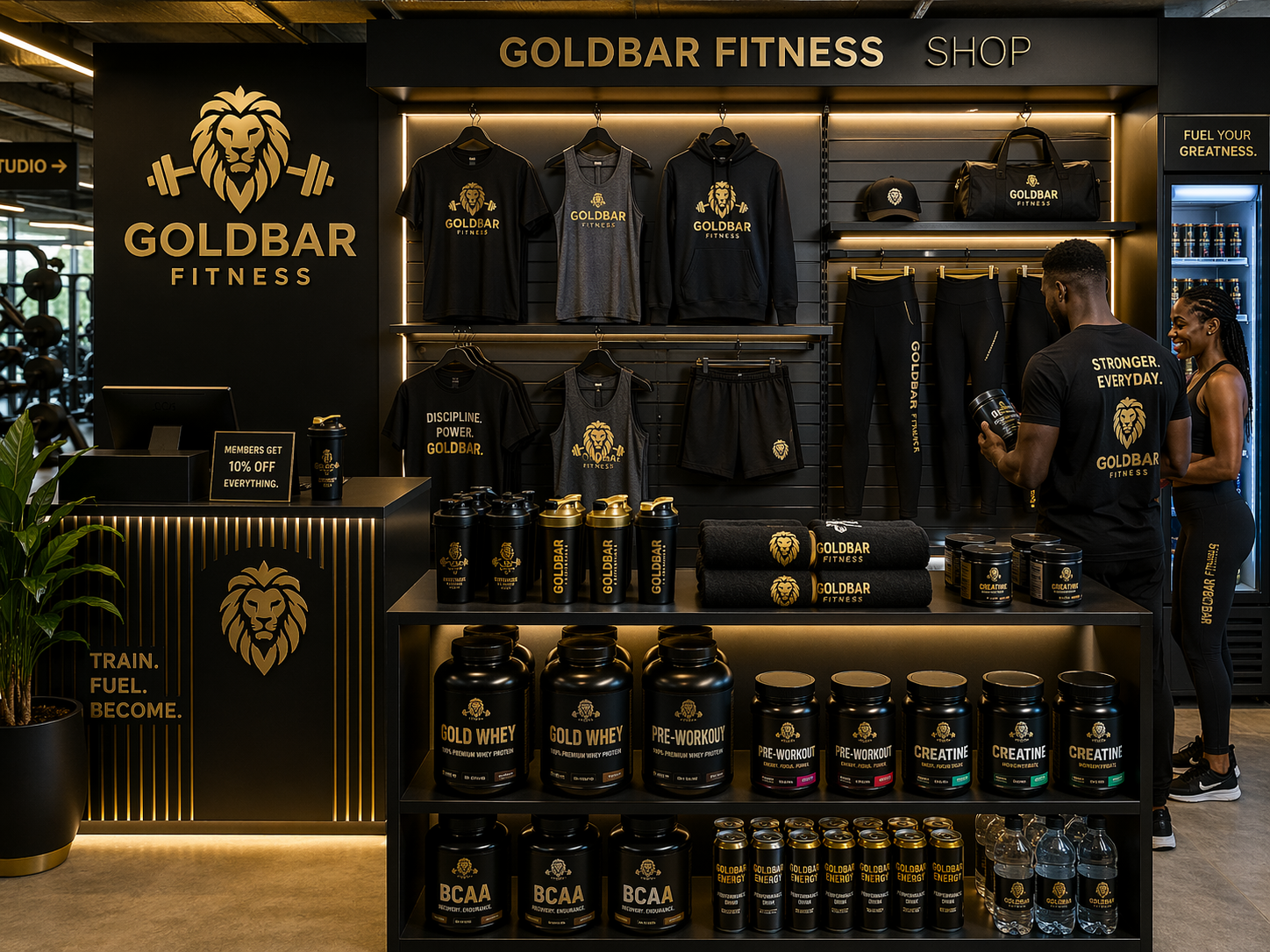 GoldBar Fitness retail shop