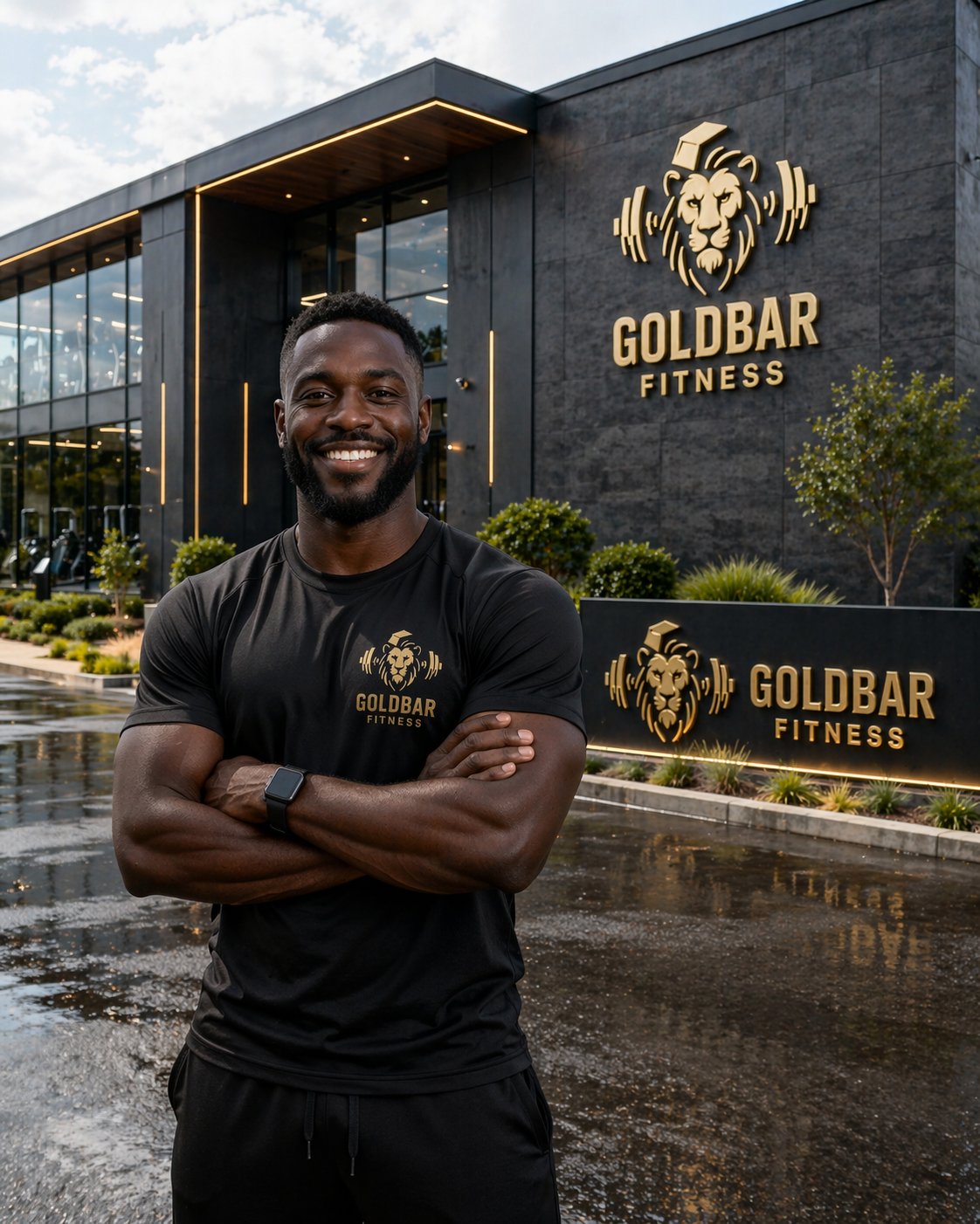 GoldBar Fitness member in the training area